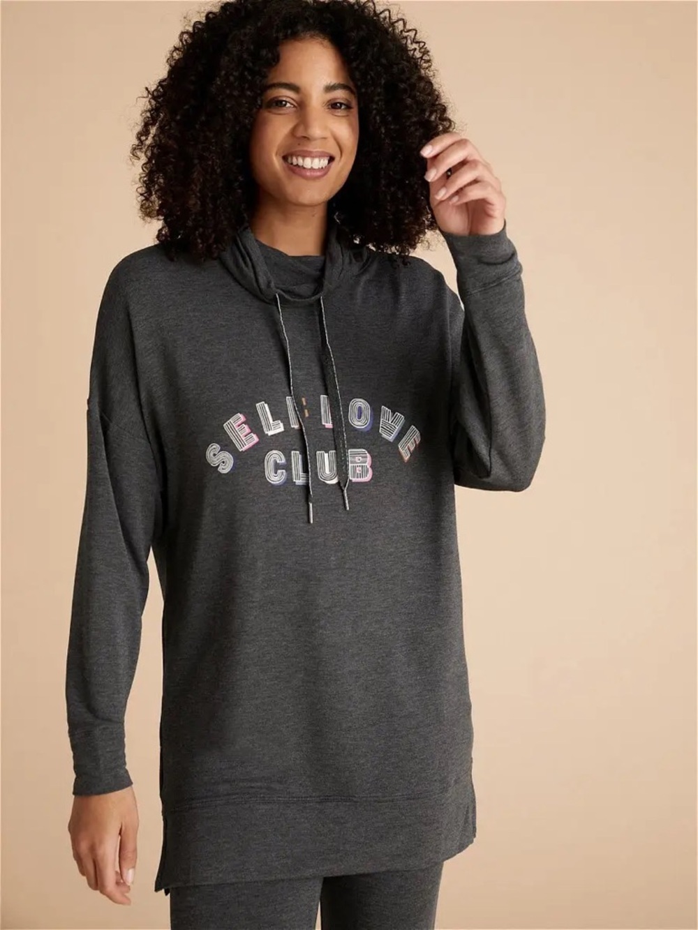 ⭐️ 5 for 20$! ⭐️ Self Love Club Grey Cowl Neck Sweater